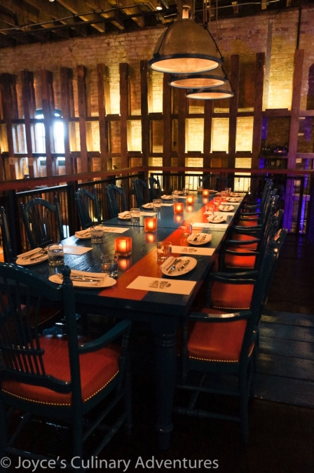 separate dining area on the second floor
